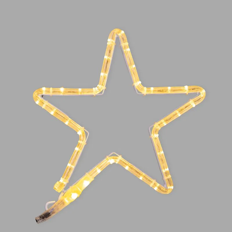 Фигура Звездочка цвет ТЕПЛЫЙ БЕЛЫЙ, размер 30x28 см NEON-NIGHT