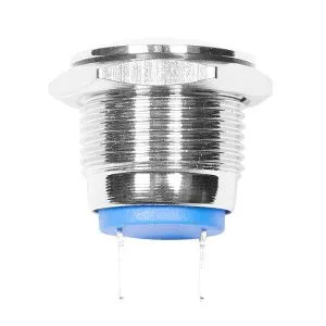 Индикатор металл Ø16 12В подсв/белая LED  REXANT