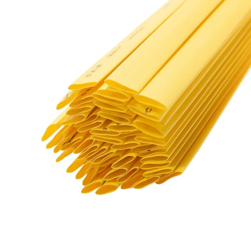 Трубка термоусаживаемая ТУТ нг 12,0/6,0мм, желтая, упаковка 50 шт. по 1м REXANT - Фото 4