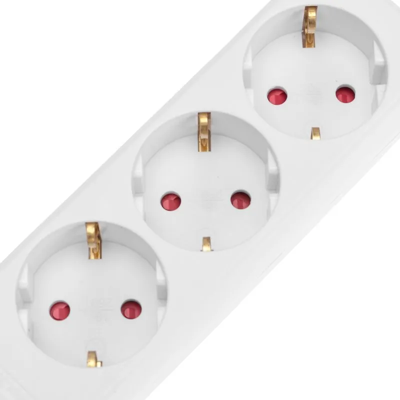 Удлинитель STANDARD 3 гнезда, 5м, 3х1,0мм², с/з, белый REXANT - Фото 3