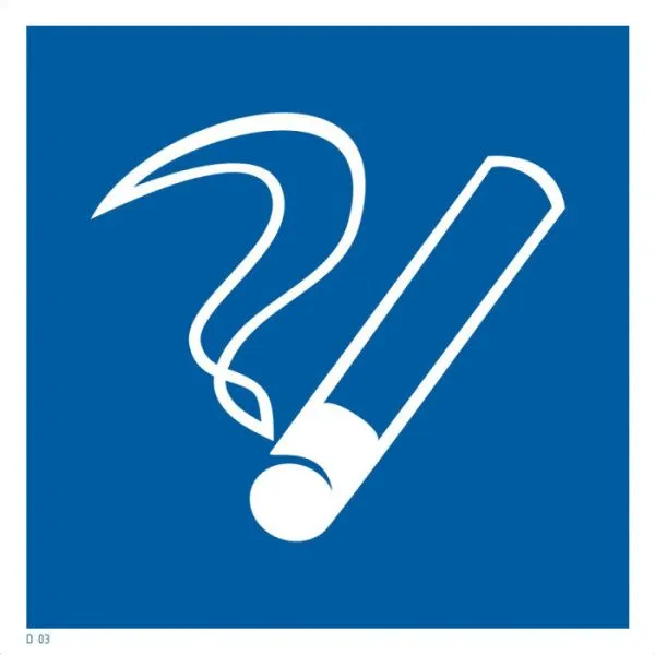 Знак пластик D03 "Место курения" (200x200) EKF