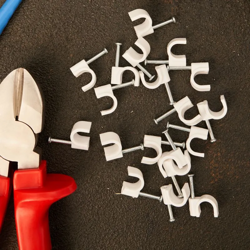 Крепеж кабеля круглый 8мм, белый (20 шт/уп) REXANT - Фото 3