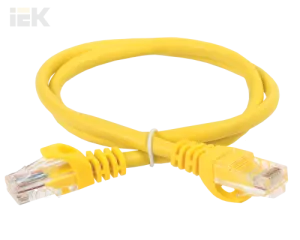 Шнур коммутационный (патч-корд) кат.5Е UTP 1м желтый GENERICA PC05-C5EU-1M-G