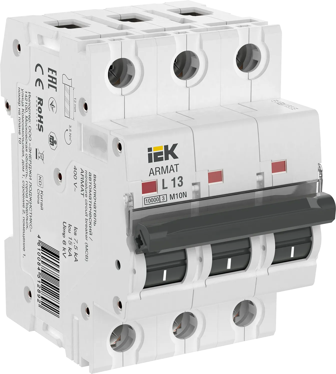 ARMAT Автоматический выключатель M10N 3P L 13А IEK