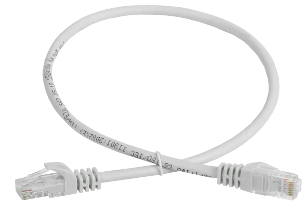 Шнур коммутационный (патч-корд) кат.5E UTP 0,5м серый GENERICA