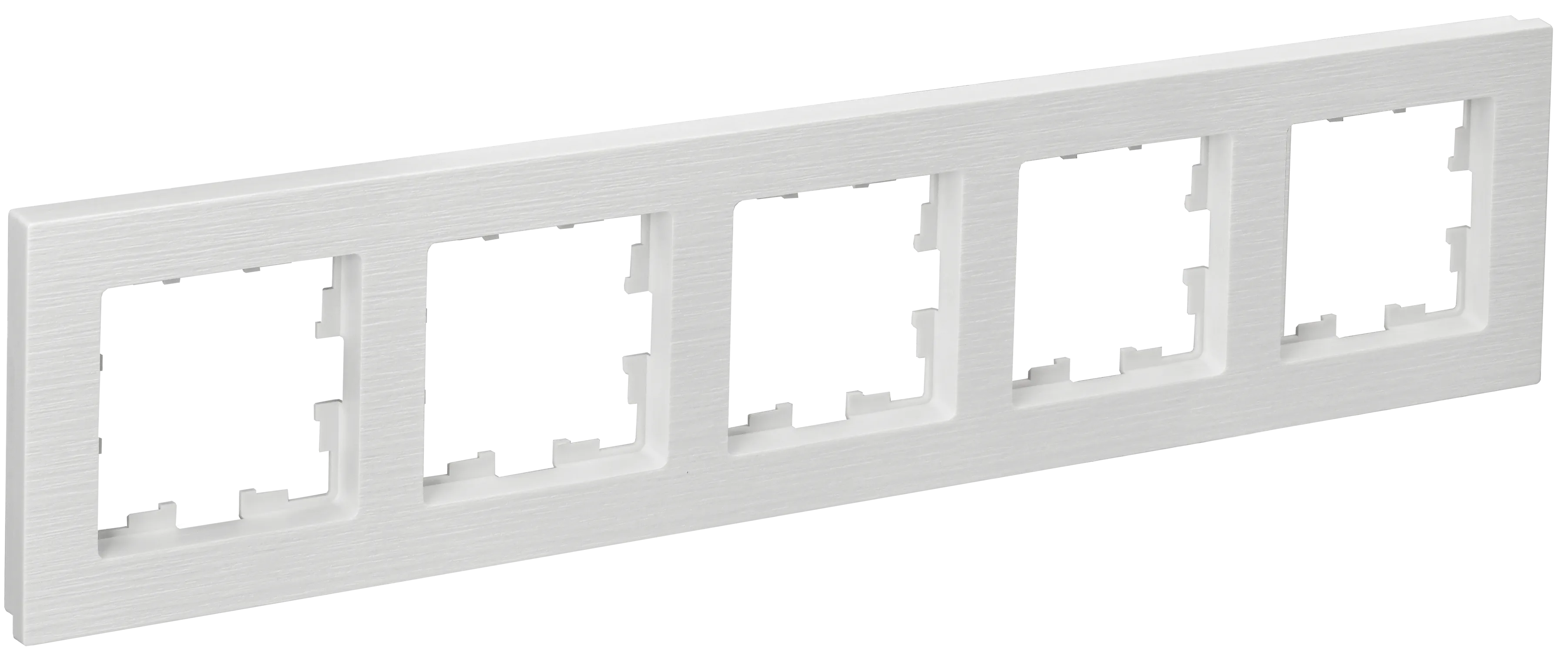 BRITE Рамка 5-местная РУ-5-Бр белый рифленый IEK