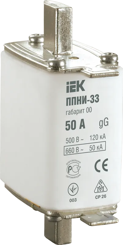 Плавкая вставка предохранителя ППНИ-33 габарит 00 20А IEK
