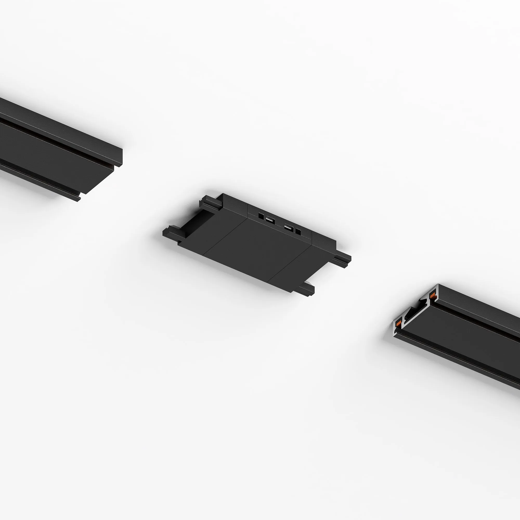 Flat Magnetic Четырёхсторонний соединитель для накладного шинопровода (чёрный) 85003/00 Elektrostand - Фото 6