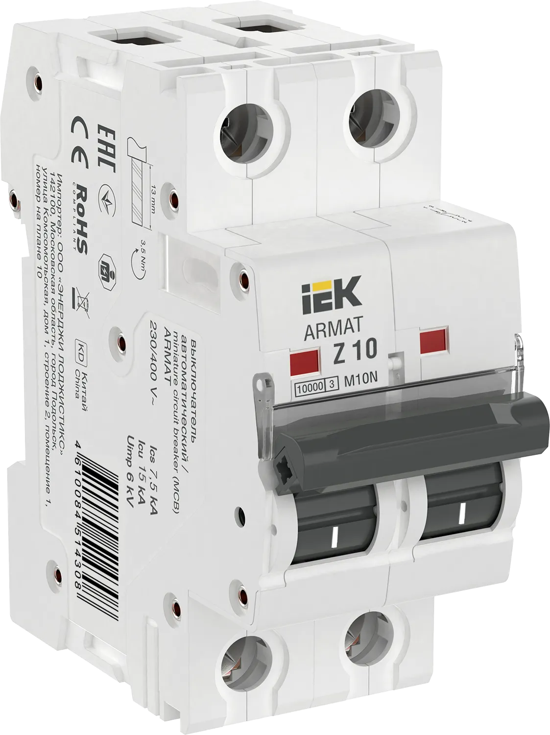 ARMAT Автоматический выключатель M10N 2P Z 10А IEK
