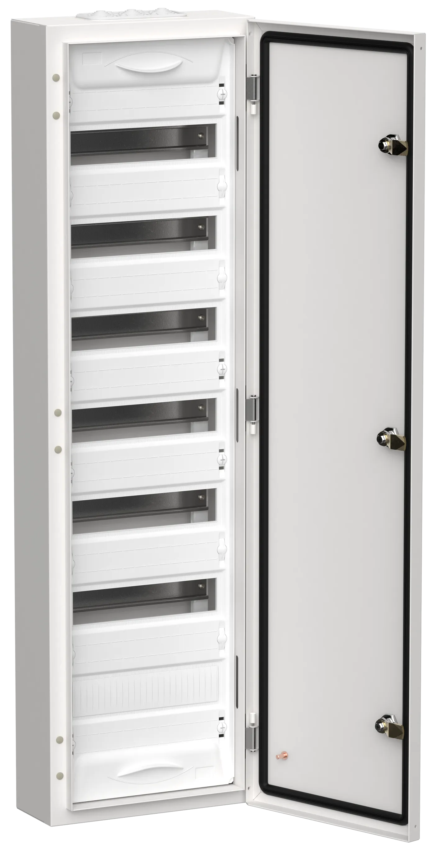 TITAN 5 Корпус металлический ЩРн-84 (1х84) 1085х310х140мм IP54 белый (одна дверь) IEK TI5-50-N-084-54