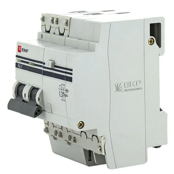 Диф. автомат 2Р 6А 30мА тип АС х-ка C эл. 4,5кА АД-2 EKF - Фото 4