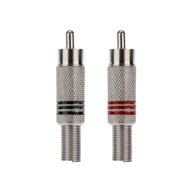 Разъем штекер RCA металл под винт черный/красный PROconnect - Фото 3