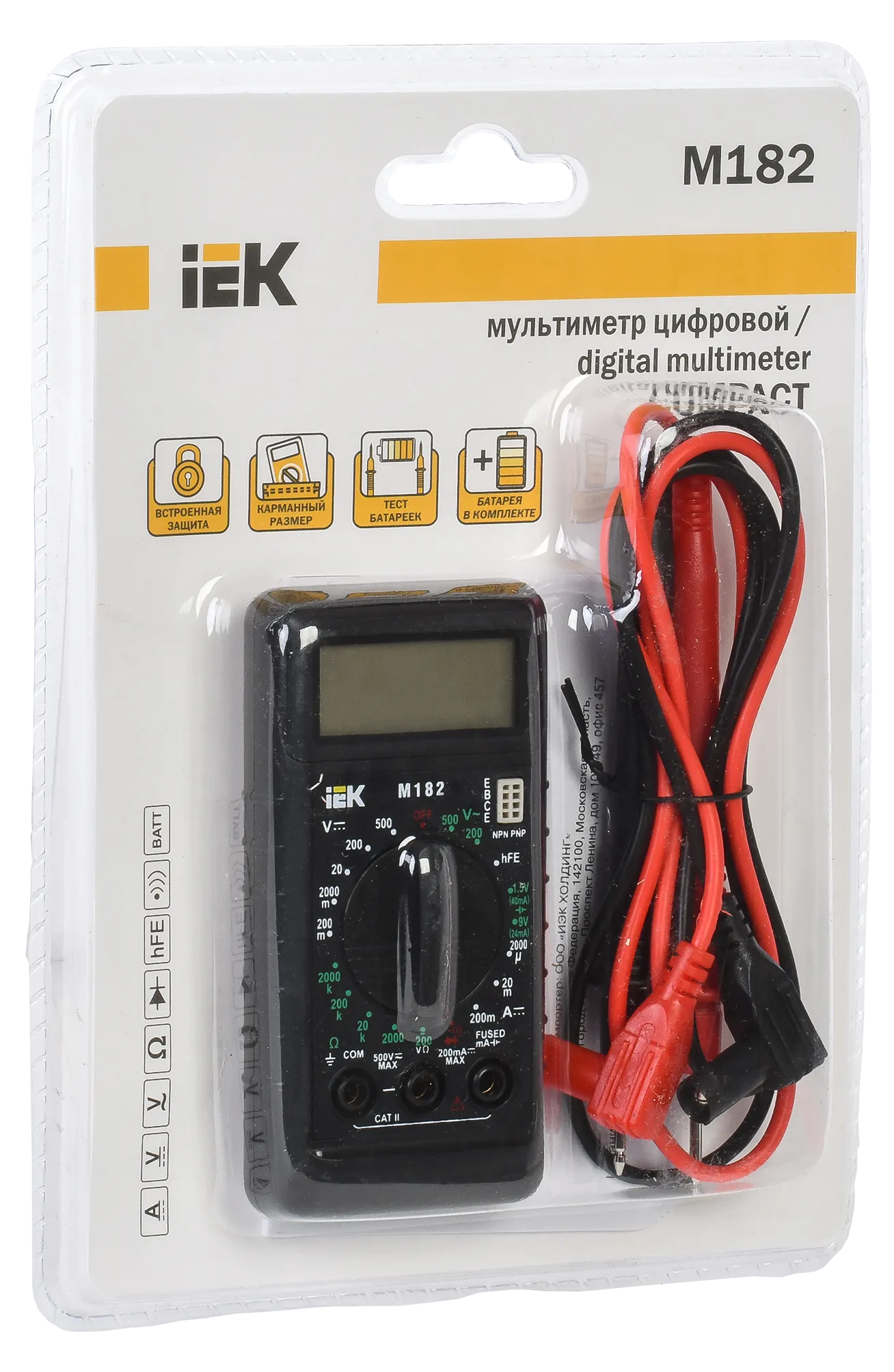 Мультиметр цифровой COMPACT M182 IEK - Фото 2