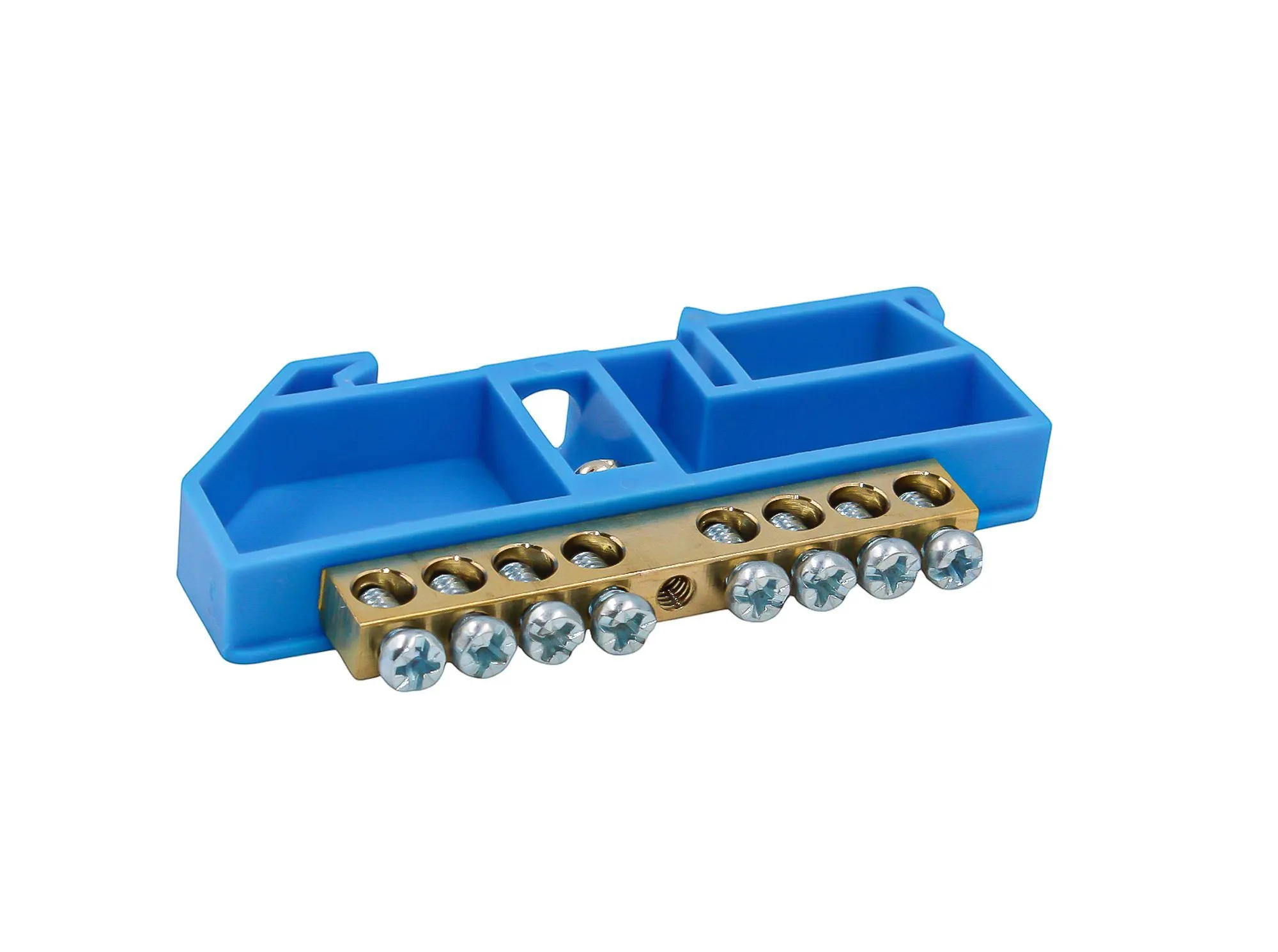 Шина N "ноль" на DIN-изоляторе СИНИЙ 6х9-8 - Фото 3