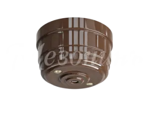 Корпус розетки потолочной пластиковый, D70x40, цвет - какао, серия УСАДЬБА, ТМ МЕЗОНИНЪ GE30811-70