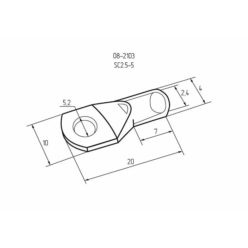 Наконечник кольцевой REXANT НК, ø5.2 мм, 2.5 мм², ТМЛ (DIN) 2.5-5 - Фото 2