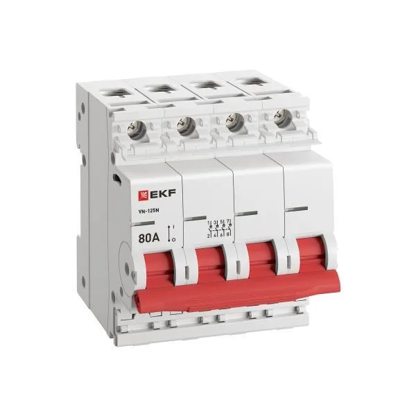 Выкл. нагрузки ВН-125N 4P 80А PROXIMA EKF - Фото 3