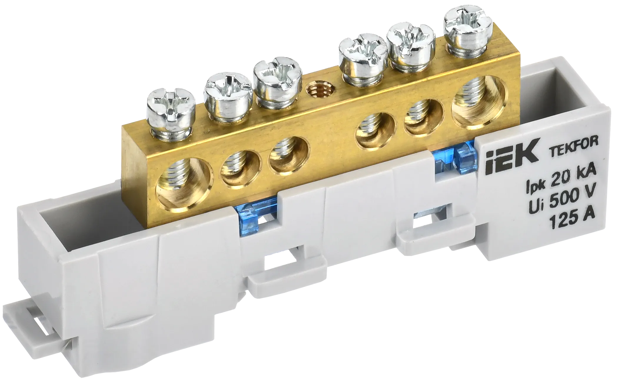 TEKFOR Шина N "ноль" неизолированная на универсальном держателе 8х12-6-С IEK