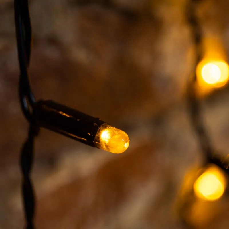 Гирлянда светодиодная Занавес 2х1,5м 360 LED ЖЕЛТЫЙ черный ПВХ IP65 постоянное свечение 230В блок в комплекте NEON-NIGHT - Фото 2