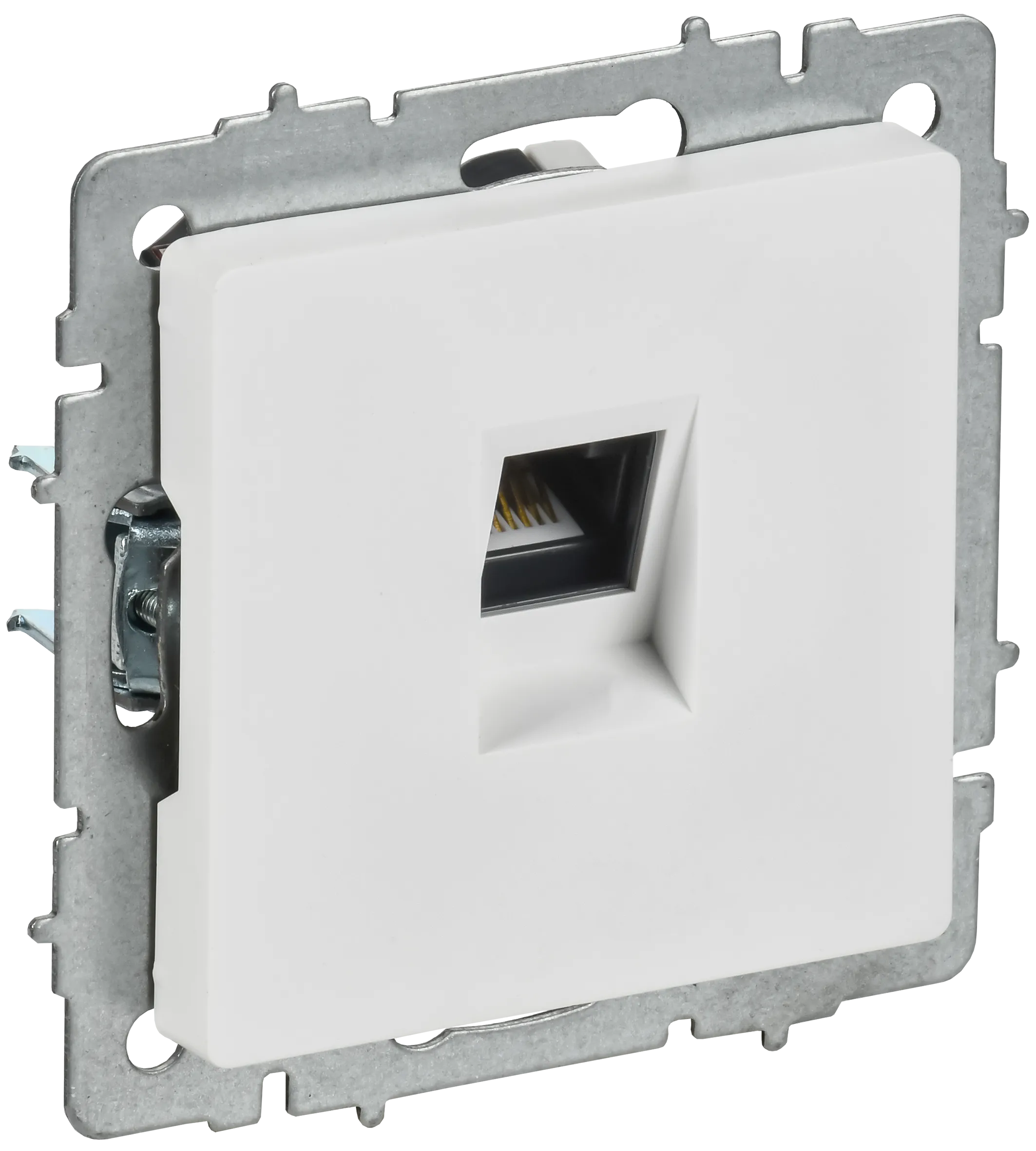 BRITE Розетка компьютерная RJ45 кат.5E РК10-БрАБ арктический белый IEK