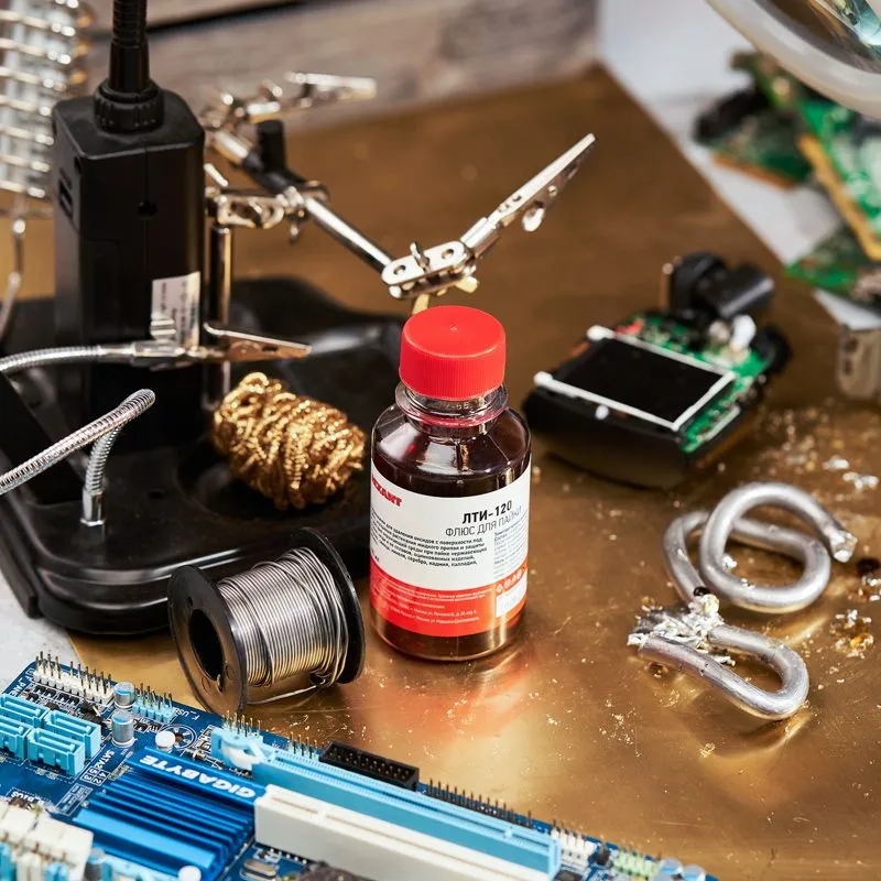 Флюс для пайки, ЛТИ-120, 100мл, флакон REXANT - Фото 2