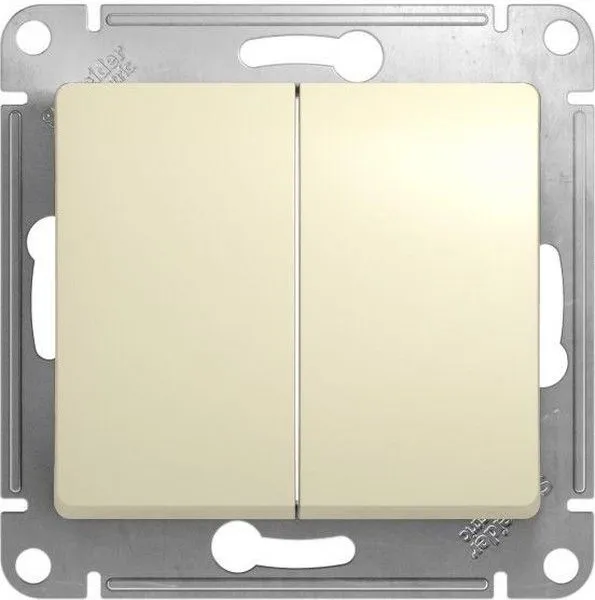Переключатель проходной 2-кл. СП Glossa 10А IP20 (сх. 6/2) 10AX механизм беж. SE GSL000265