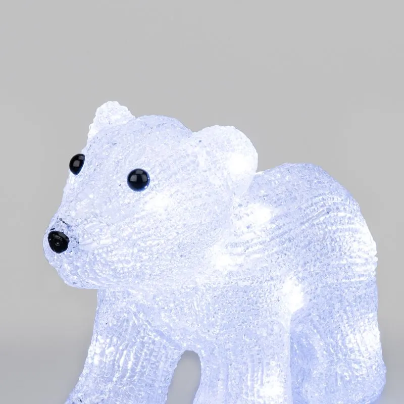Акриловая светодиодная фигура Медвежонок 24х11х18 см, 4,5 В, 3 батарейки AA (не входят в комплект), 16 светодиодов NEON-NIGHT - Фото 3