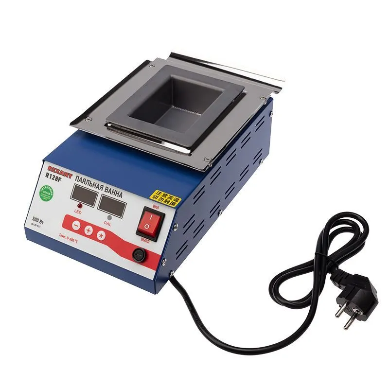 Паяльная ванна REXANT, модель R128F, 500 Вт, 100х70х45 мм, 0-600 °C, бессвинцовая, цифровая 09-9411