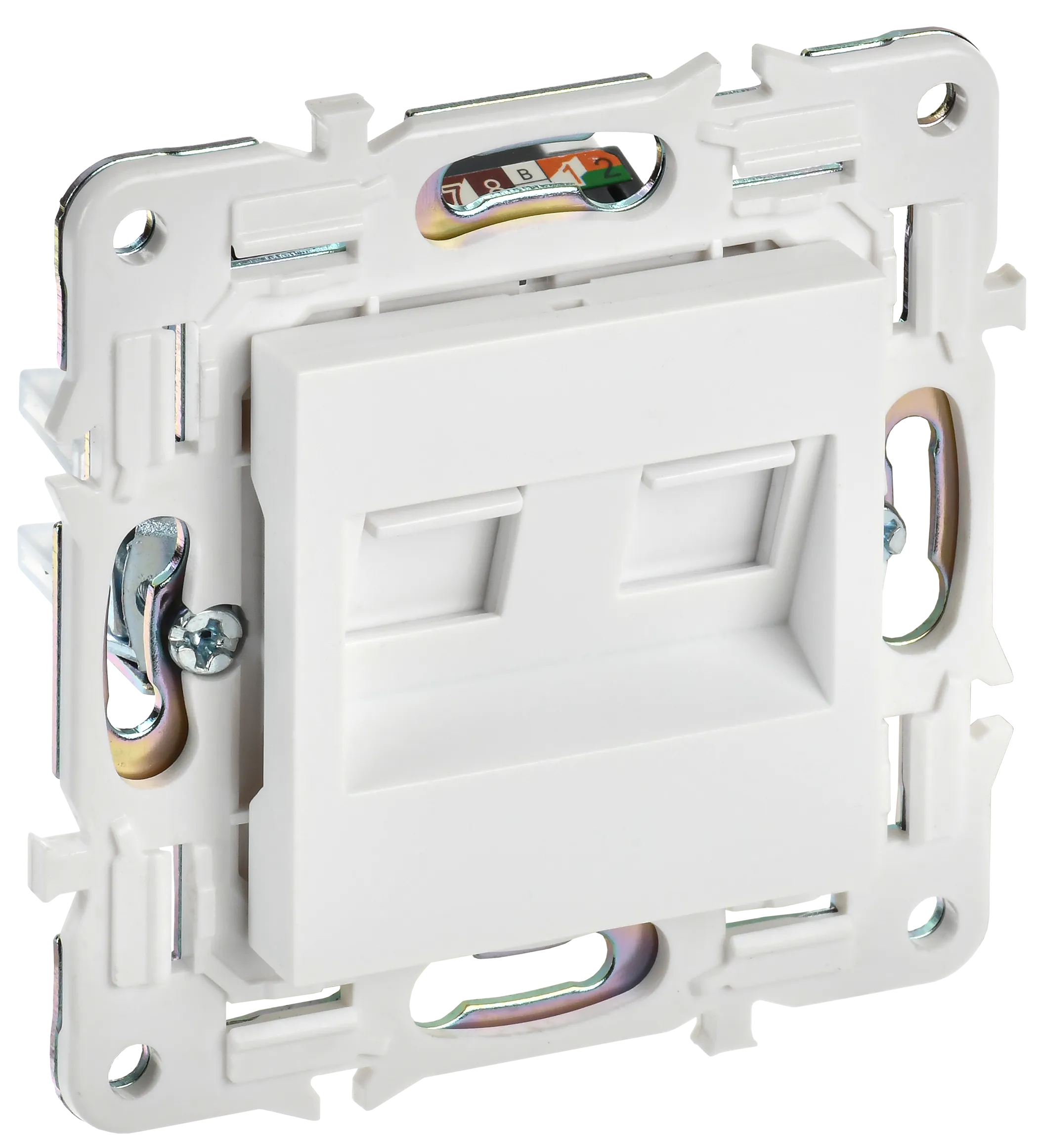 SKANDY Розетка компьютерная двойная RJ45 кат.5E SK-K03W арктический белый IEK SK-K20-1-K01