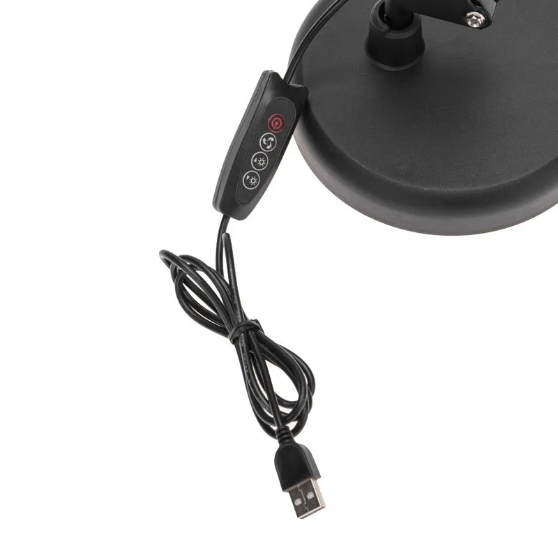 Светильник настольный с 2 креплениями (подставка и струбцина) LED, 10Вт, черный REXANT - Фото 5