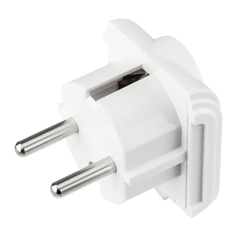 Адаптер сетевой (переходник) с универсальной на Евро вилку F/C2 «Квадрат» 10А б/з белый PROconnect (пакет БОПП 1 шт/уп.) 11-1011-9