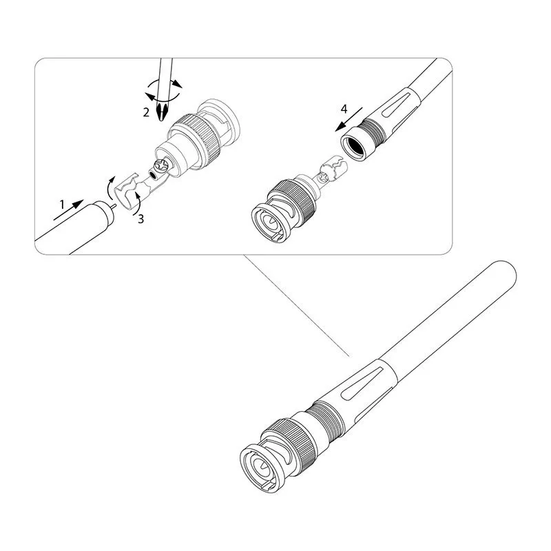 Разъем BNC штекер под винт с колпачком REXANT - Фото 3