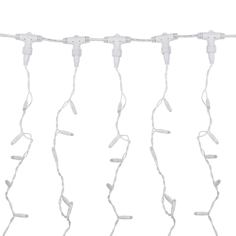 Гирлянда светодиодная Занавес 2х6м 768 LED ТЕПЛЫЙ БЕЛЫЙ белый ПВХ IP65 постоянное свечение 230В нужен блок 303-500-1 NEON-NIGHT - Фото 3