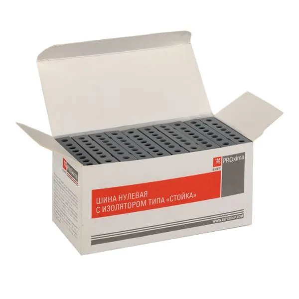 Шина "фаза" L (6x9мм) 8 отв. латунь серый изолир. корп. на DIN-рейку EKF - Фото 7