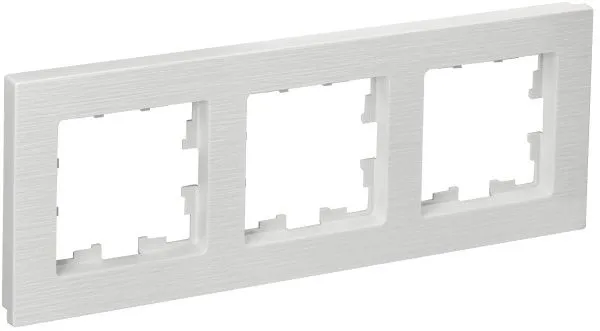 BRITE Рамка 3-местная РУ-3-Бр белый рифленый IEK BR-M32-51-K01