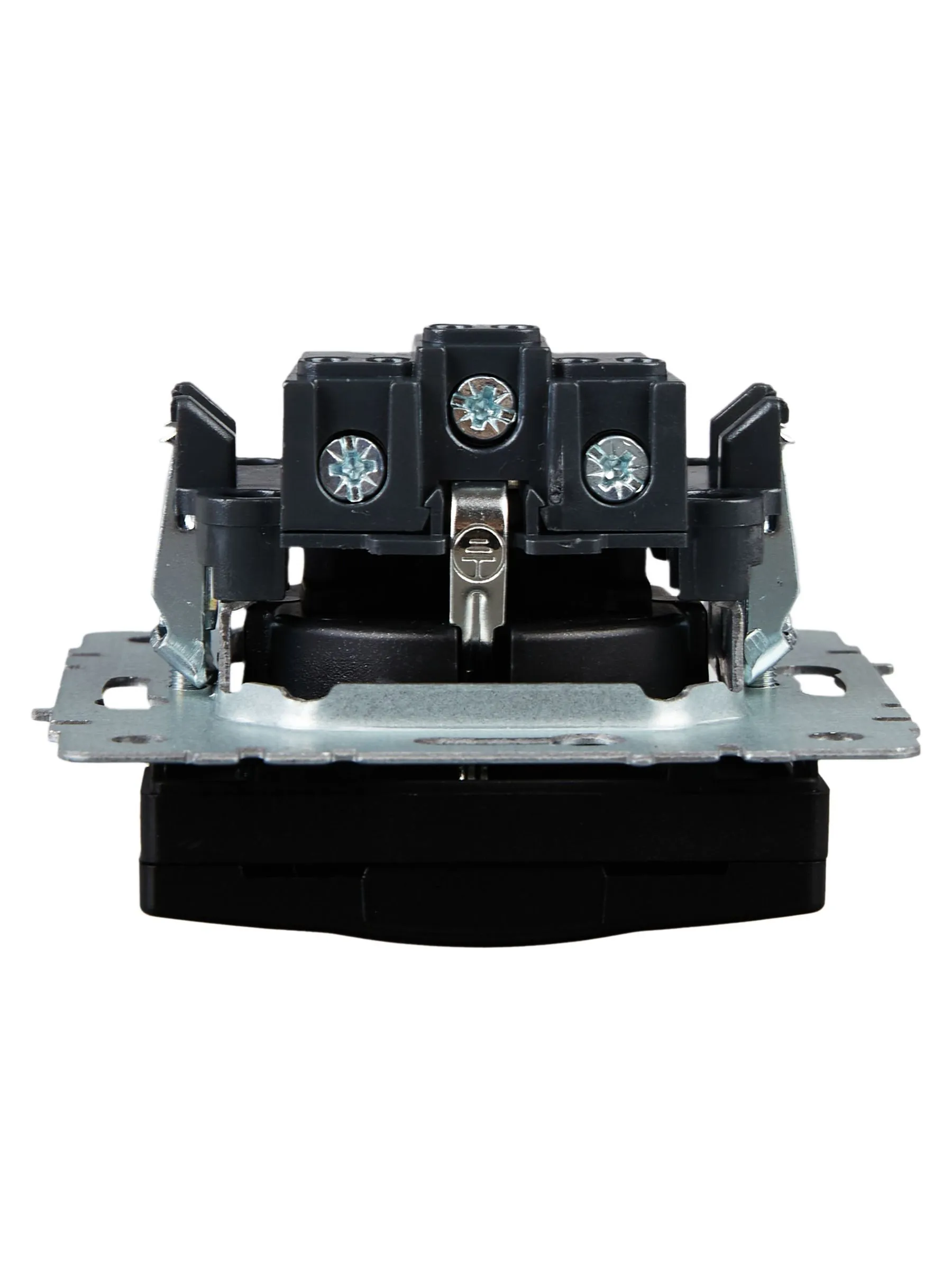 BRITE Розетка 1-местная с заземлением с защитными шторками и крышкой 16А IP20 РСбш10-3-БрЧ черный IEK - Фото 3