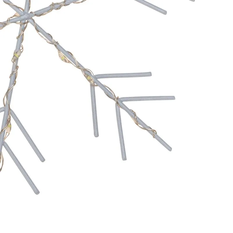 Гирлянда Светодиодный занавес из росы с фигурами Снежинок БЕЛЫЙ IP20 USB + пульт управления NEON-NIGHT - Фото 5