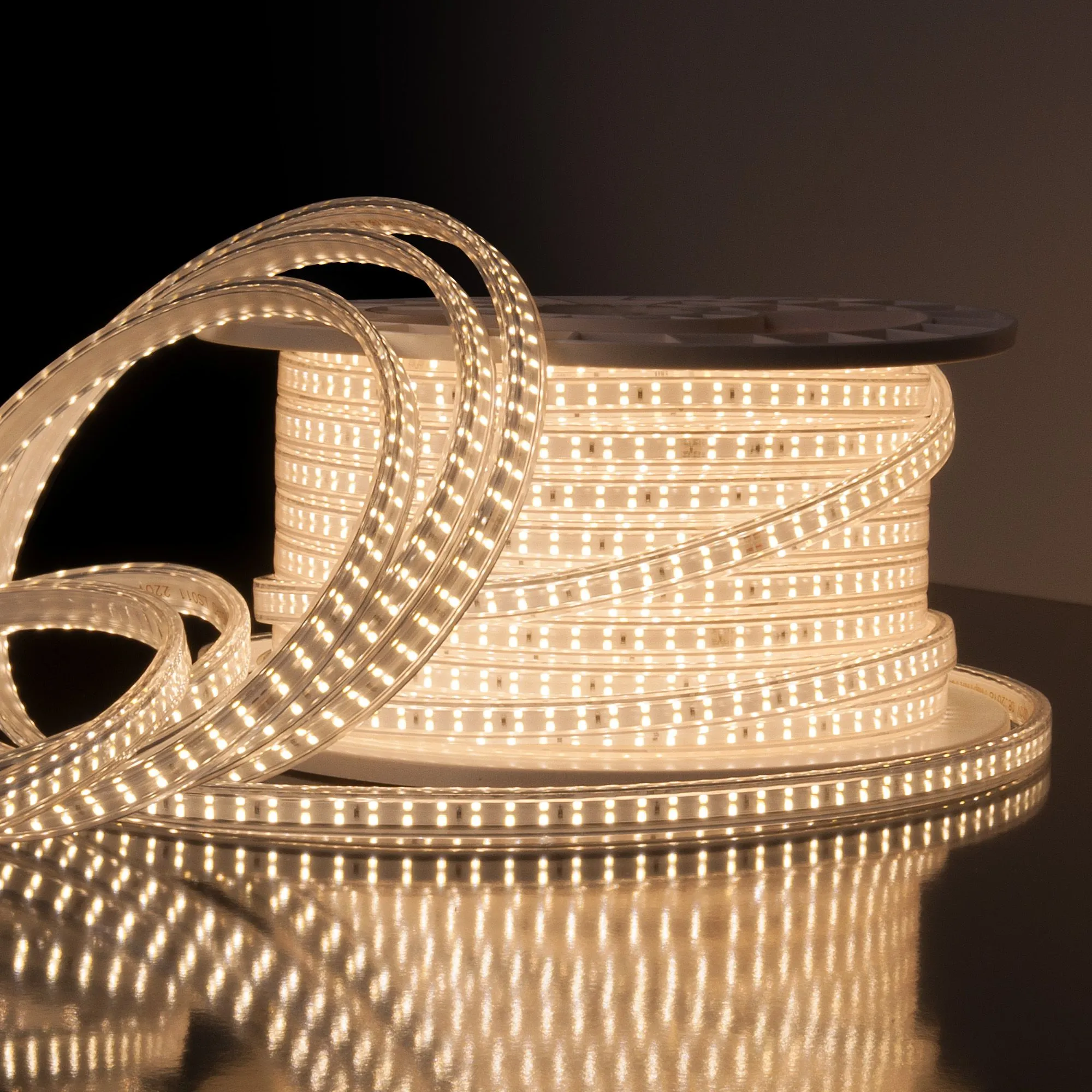 Лента светодиодная 220V 18W 180Led 2835 двухрядная IP65 дневной белый, 50 м Elektrostandard