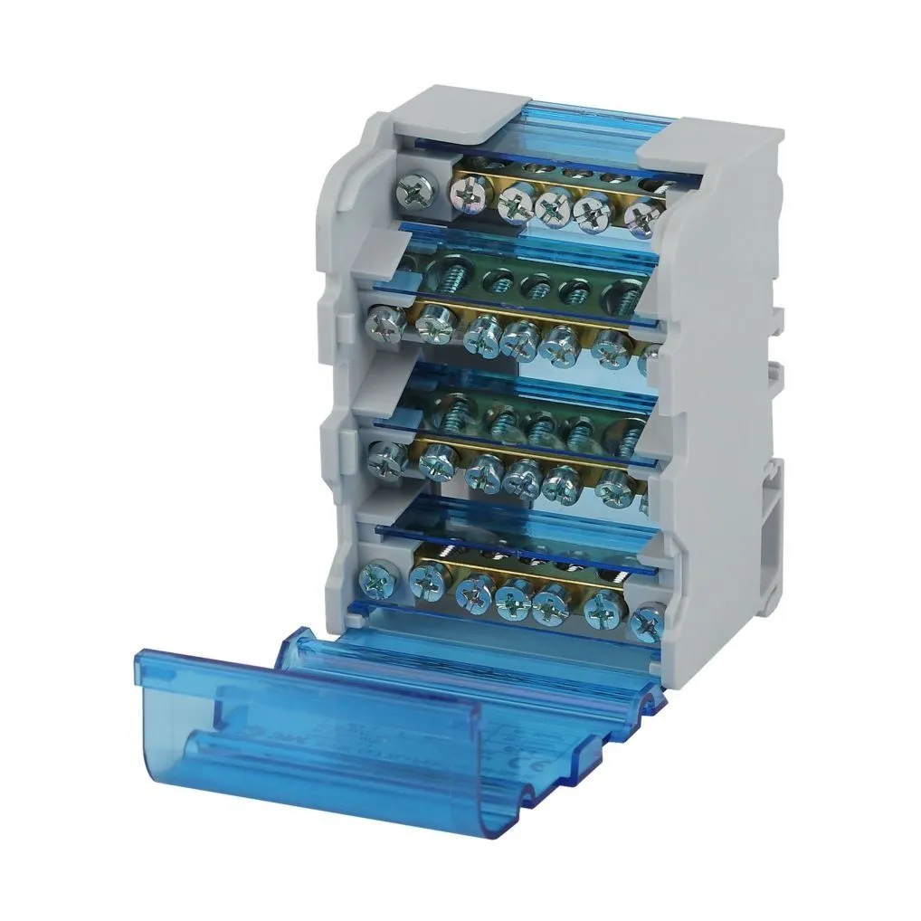 Шины на DIN-рейку в корпусе (кросс-модуль) 4х7 3L+PEN AN0805-0003