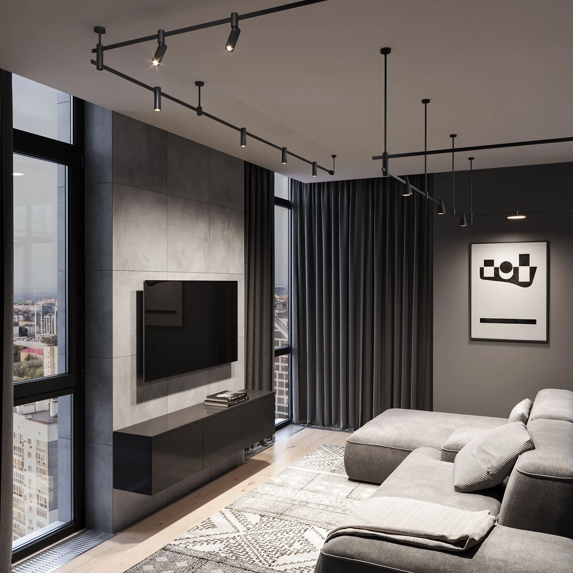 Esthetic Magnetic Подвесной комплект для подключения трековой системы освещения к питанию (боковой)  - Фото 4