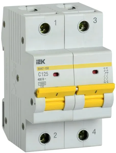 KARAT Автоматический выключатель ВА47-150 2P C 125А 15кА IEK MVA50-2-125-C