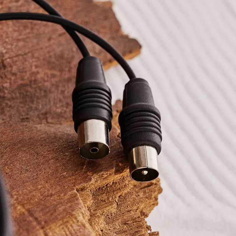 ВЧ-кабель, ТВ-гнездо - ТВ-штекер, 25м, черный REXANT - Фото 4