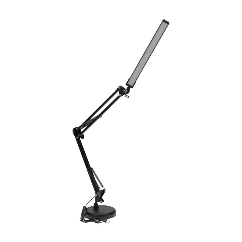 Светильник настольный с 2 креплениями (подставка и струбцина) LED, 10Вт, черный REXANT - Фото 2