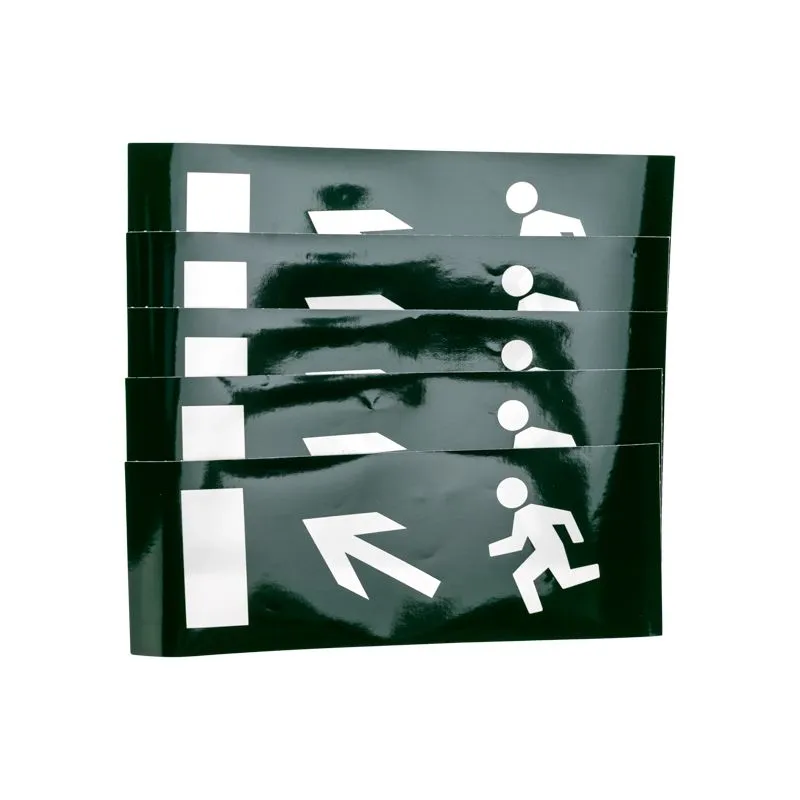 Наклейка для аварийного светильника  "Направление к эвакуационному выходу налево вверх" REXANT - Фото 2