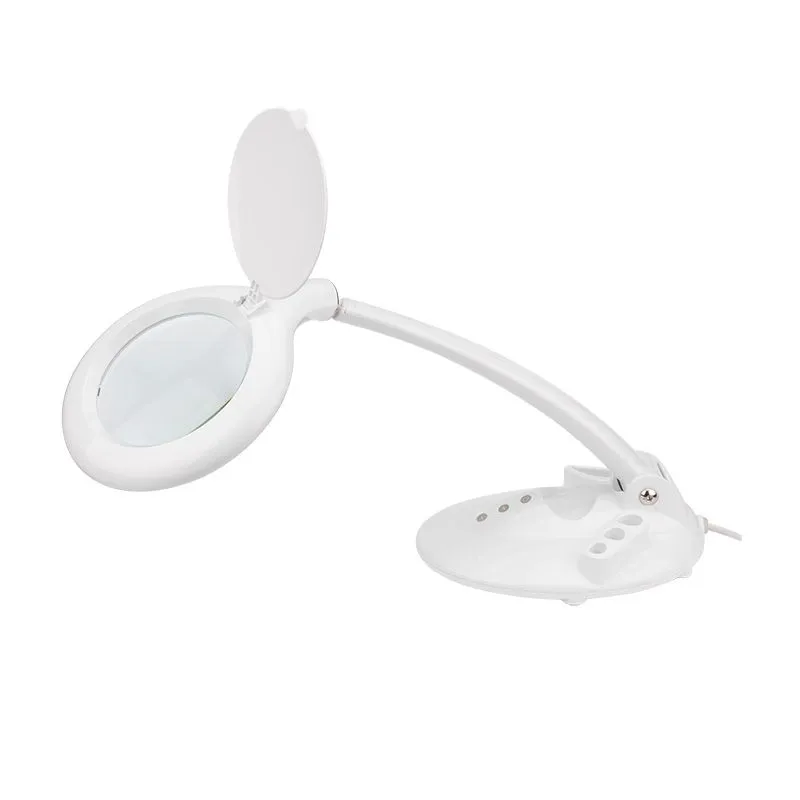 Лупа настольная 3D с подсветкой 60 SMD LED, сенсорная регулировка яркости, VISAGISTE, ø127мм, белая REXANT - Фото 2