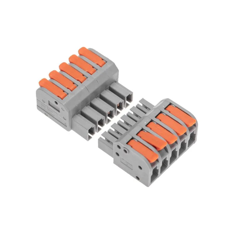 Клемма СМК 222-425R проходная разъемная 5 полюсов серая 0,2-2,5/4мм² (20 шт/уп) REXANT - Фото 3