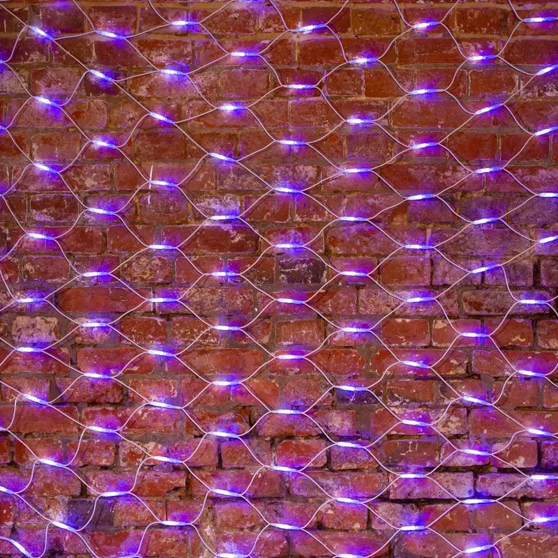 Гирлянда "Сеть" 2x3м, белый КАУЧУК, 432 LED Белые/Синие
