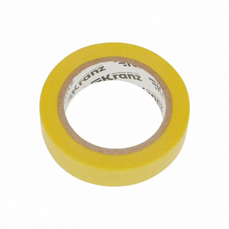 Изолента ПВХ 0,13х15мм, 10м, желтая KRANZ - Фото 4