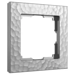 Рамка на 1 пост Hammer (серебряный) Werkel W0012406