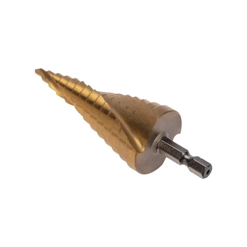 Сверло по металлу ступенчатое ТИТАН 4,0-30,0мм, 98мм, 65 HRC, Р6М5 TiN KRANZ - Фото 3